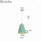 Suspension Led Tasse Inversée E Luminaire Chambre