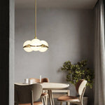 Suspension Led Tube Or Avec Boules Blanches Luminaire Chambre