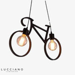 Suspension Led Vélo Design Noir Luminaire Chambre