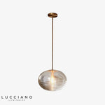 Suspension Led Verre Arrondi Café Luminaire Doré