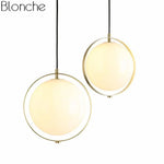 Suspension Led Verre Boule Dorée Luminaire Chambre