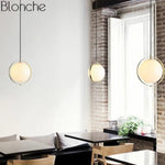 Suspension Led Verre Boule Dorée Luminaire Chambre