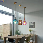 Suspension Led Verre Coloré Coffee Luminaire Chambre