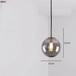 Suspension Led Verre Coloré Hang Gris Luminaire Chambre