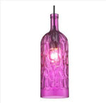 Suspension Led Verre Contemporaine Fushia Luminaire Chambre