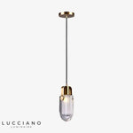 Suspension Led Verre Doré Design Luminaire Chambre