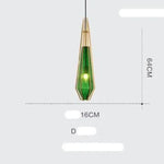 Suspension Led Verre Et Doré Cage Vert - D Luminaire Chambre