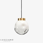 Suspension Led Verre Métal Doré Hang Luminaire Chambre