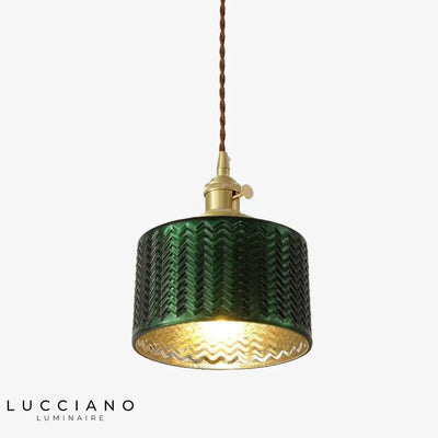 Suspension LED Vert Doré Dena
