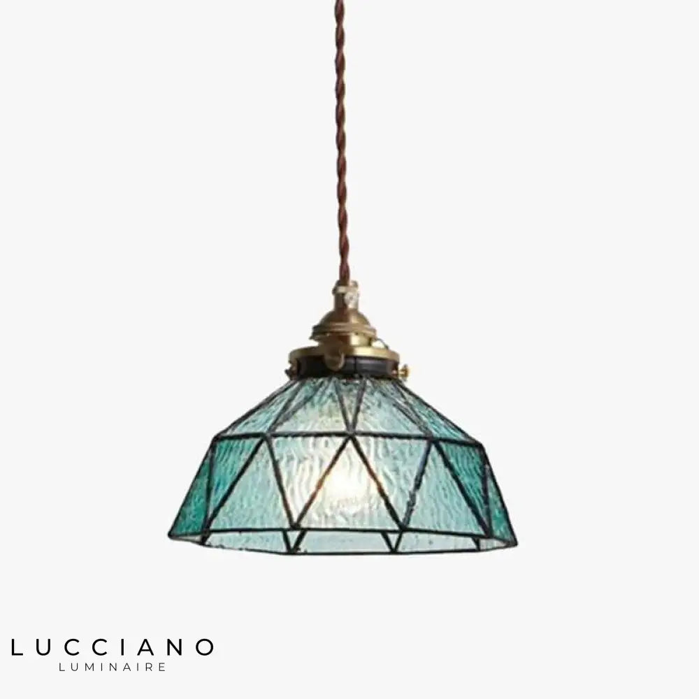 Suspension Led Vintage En Verre Coloré Luminaire Chambre