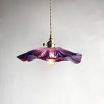 Suspension Led Vintage En Verre Japonais Violet Luminaire Chambre