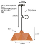 Suspension Led Vintage Métal Triangles Luminaire Chambre