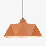 Suspension Led Vintage Métal Triangles Marron Luminaire Chambre