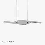 Suspension Led Zigzag Argenté Maya Luminaire Chambre