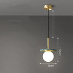 Suspension Marbre Gianna Abat-Jour Plat Vert - 18Cm Luminaire Chambre