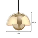 Suspension Maryana Abat-Jour Demi-Cercle Coloré Doré Luminaire Chambre