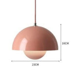 Suspension Maryana Abat-Jour Demi-Cercle Coloré Rose Luminaire Chambre