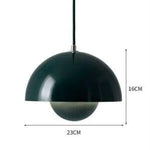 Suspension Maryana Abat-Jour Demi-Cercle Coloré Vert Foncé Luminaire Chambre