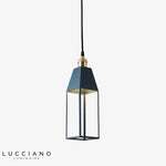 Suspension Métal Coloré Colemann Bleu Foncé Luminaire Chambre