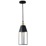 Suspension Métal Coloré Colemann Noir Luminaire Chambre