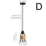 Suspension Métal Industriel Cordage Luminaire Chambre