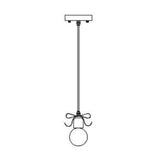 Suspension Métal Noeud Design 1 Lampe / Noir Luminaire Chambre