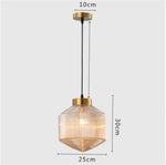 Suspension Moderne En Verre Raina A - Ambré Luminaire Chambre