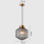 Suspension Moderne En Verre Raina A - Gris Luminaire Chambre