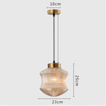 Suspension Moderne En Verre Raina B - Ambré Luminaire Chambre