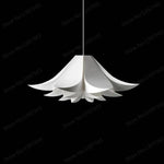 Suspension Moderne Pétales Fleur Blanche 55Cm Luminaire Chambre