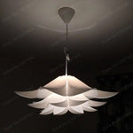 Suspension Moderne Pétales Fleur Blanche Luminaire Chambre