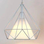 Suspension Nordique Birdcage Design Blanc / 25Cm Luminaire Chambre