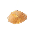 Suspension Nuage Entrelacée Bambou Tatami Luminaire Chambre