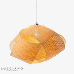 Suspension Nuage Entrelacée Bambou Tatami Luminaire Chambre