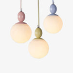 Suspension Oiseau Perché Macaroon Colorée Luminaire Chambre