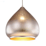 Suspension Orientale Métallique Arabia B - Argenté Luminaire Doré