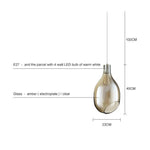 Suspension Ovale Ouverte En Verre Luminaire Chambre