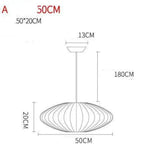 Suspension Papier Style Japonais Moderne A - 50Cm Luminaire Chambre
