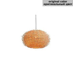 Suspension Rattan Nid D’oiseau Marron Clair / 30Cm Luminaire Chambre