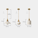 Suspension Rétro Céramique Blanche Letten Luminaire Chambre