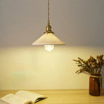 Suspension Rétro Céramique Blanche Letten Luminaire Chambre
