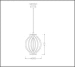 Suspension Rétro Rustique Cage Bois Luminaire Chambre