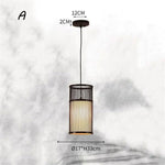 Suspension Rotin Led Cylindre Tea Noir / A Luminaire Chambre