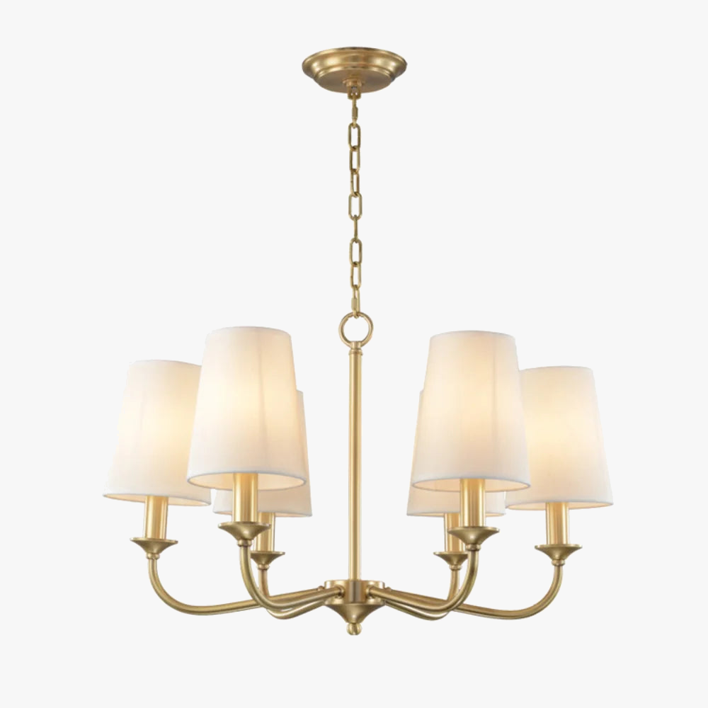 Suspension rurale américaine lustre doré minimalistes tissu rural
