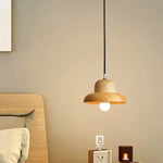 Suspension Scandinave Abat-Jour Bois Zoraida Luminaire Chambre