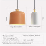 Suspension Scandinave Maloe Métal Bois Luminaire Chambre