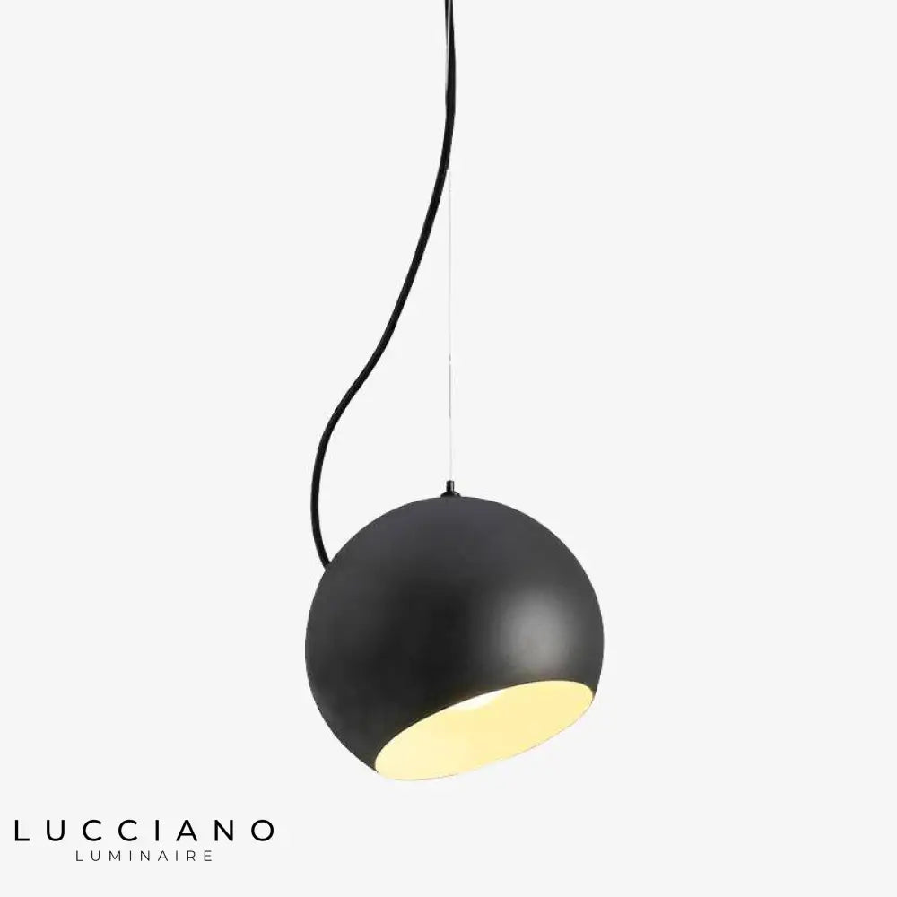 Suspension Sphérique Design Noir Luminaire Cuivre