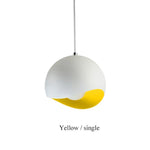 Suspension Sphérique Ouverte Botimi Jaune - 1 Lampe Luminaire Chambre