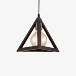 Suspension Triangulaire Multicolore Marron Luminaire Chambre