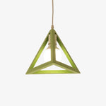 Suspension Triangulaire Multicolore Vert Luminaire Chambre